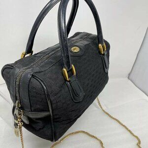 Vintage Gucci Black Monogram Micro GG Doctors Bag